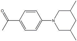 1-[4-(3,5-dimethylpiperidin-1-yl)phenyl]ethan-1-one Struktur