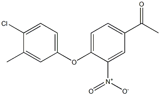 1-[4-(4-chloro-3-methylphenoxy)-3-nitrophenyl]ethan-1-one Struktur