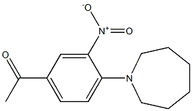 1-[4-(azepan-1-yl)-3-nitrophenyl]ethan-1-one Struktur