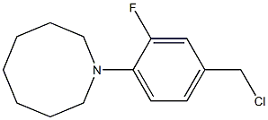 1-[4-(chloromethyl)-2-fluorophenyl]azocane Struktur