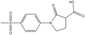 1-[4-(methylsulfonyl)phenyl]-2-oxopyrrolidine-3-carboxylic acid Struktur