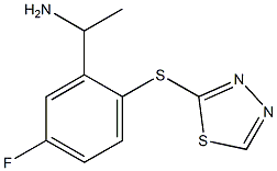 1-[5-fluoro-2-(1,3,4-thiadiazol-2-ylsulfanyl)phenyl]ethan-1-amine Struktur