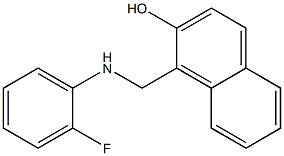 1-{[(2-fluorophenyl)amino]methyl}naphthalen-2-ol Struktur