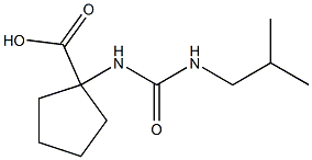 1-{[(isobutylamino)carbonyl]amino}cyclopentanecarboxylic acid Struktur