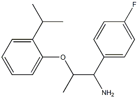 1-{[1-amino-1-(4-fluorophenyl)propan-2-yl]oxy}-2-(propan-2-yl)benzene Struktur