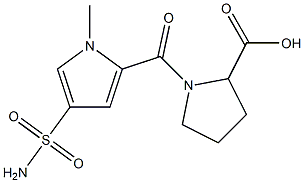 1-{[4-(aminosulfonyl)-1-methyl-1H-pyrrol-2-yl]carbonyl}pyrrolidine-2-carboxylic acid Struktur