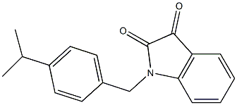 1-{[4-(propan-2-yl)phenyl]methyl}-2,3-dihydro-1H-indole-2,3-dione Struktur