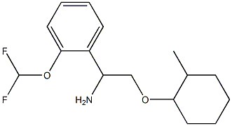 1-{1-amino-2-[(2-methylcyclohexyl)oxy]ethyl}-2-(difluoromethoxy)benzene Struktur