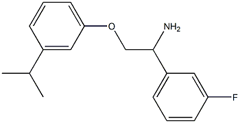 1-{1-amino-2-[3-(propan-2-yl)phenoxy]ethyl}-3-fluorobenzene Struktur