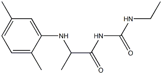 1-{2-[(2,5-dimethylphenyl)amino]propanoyl}-3-ethylurea Struktur