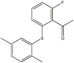 1-{2-[(2,5-dimethylphenyl)sulfanyl]-6-fluorophenyl}ethan-1-one Struktur