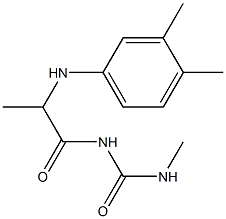 1-{2-[(3,4-dimethylphenyl)amino]propanoyl}-3-methylurea Struktur