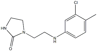 1-{2-[(3-chloro-4-methylphenyl)amino]ethyl}imidazolidin-2-one Struktur