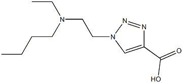 1-{2-[butyl(ethyl)amino]ethyl}-1H-1,2,3-triazole-4-carboxylic acid Struktur