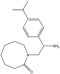 1-{2-amino-2-[4-(propan-2-yl)phenyl]ethyl}azocan-2-one Struktur