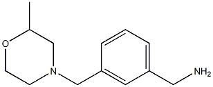 1-{3-[(2-methylmorpholin-4-yl)methyl]phenyl}methanamine Struktur