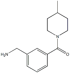 1-{3-[(4-methylpiperidin-1-yl)carbonyl]phenyl}methanamine Struktur