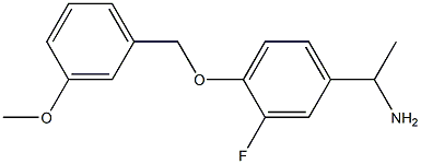 1-{3-fluoro-4-[(3-methoxyphenyl)methoxy]phenyl}ethan-1-amine Struktur