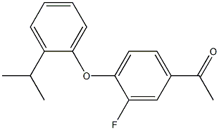 1-{3-fluoro-4-[2-(propan-2-yl)phenoxy]phenyl}ethan-1-one Struktur