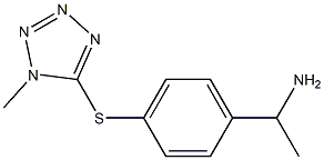 1-{4-[(1-methyl-1H-1,2,3,4-tetrazol-5-yl)sulfanyl]phenyl}ethan-1-amine Struktur