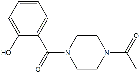 1-{4-[(2-hydroxyphenyl)carbonyl]piperazin-1-yl}ethan-1-one Struktur