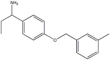 1-{4-[(3-methylphenyl)methoxy]phenyl}propan-1-amine Struktur