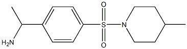 1-{4-[(4-methylpiperidine-1-)sulfonyl]phenyl}ethan-1-amine Struktur