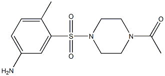 1-{4-[(5-amino-2-methylbenzene)sulfonyl]piperazin-1-yl}ethan-1-one Struktur