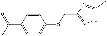 1-{4-[(5-methyl-1,2,4-oxadiazol-3-yl)methoxy]phenyl}ethan-1-one Struktur