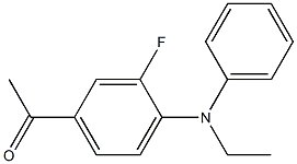 1-{4-[ethyl(phenyl)amino]-3-fluorophenyl}ethan-1-one Struktur