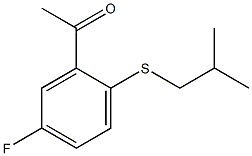 1-{5-fluoro-2-[(2-methylpropyl)sulfanyl]phenyl}ethan-1-one Struktur