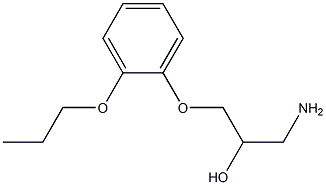 1-amino-3-(2-propoxyphenoxy)propan-2-ol Struktur