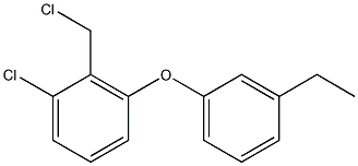 1-chloro-2-(chloromethyl)-3-(3-ethylphenoxy)benzene Struktur