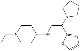 1-ethyl-N-[2-(furan-2-yl)-2-(pyrrolidin-1-yl)ethyl]piperidin-4-amine Struktur