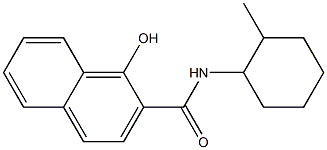 1-hydroxy-N-(2-methylcyclohexyl)naphthalene-2-carboxamide Struktur