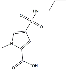 1-methyl-4-[(propylamino)sulfonyl]-1H-pyrrole-2-carboxylic acid Struktur