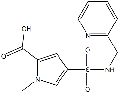 1-methyl-4-{[(pyridin-2-ylmethyl)amino]sulfonyl}-1H-pyrrole-2-carboxylic acid Struktur