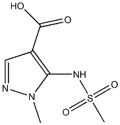 1-methyl-5-[(methylsulfonyl)amino]-1H-pyrazole-4-carboxylic acid Struktur