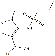 1-methyl-5-[(propylsulfonyl)amino]-1H-pyrazole-4-carboxylic acid Struktur