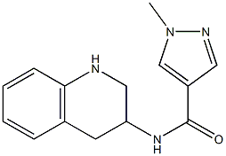 1-methyl-N-(1,2,3,4-tetrahydroquinolin-3-yl)-1H-pyrazole-4-carboxamide Struktur