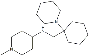 1-methyl-N-{[1-(piperidin-1-yl)cyclohexyl]methyl}piperidin-4-amine Struktur