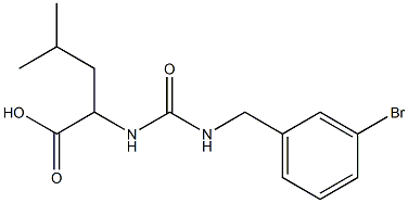 2-({[(3-bromobenzyl)amino]carbonyl}amino)-4-methylpentanoic acid Struktur