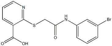 2-({[(3-bromophenyl)carbamoyl]methyl}sulfanyl)pyridine-3-carboxylic acid Struktur