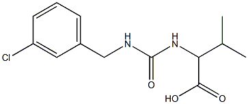 2-({[(3-chlorophenyl)methyl]carbamoyl}amino)-3-methylbutanoic acid Struktur