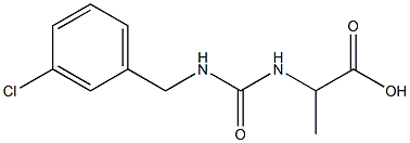 2-({[(3-chlorophenyl)methyl]carbamoyl}amino)propanoic acid Struktur