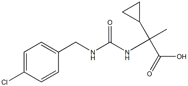 2-({[(4-chlorophenyl)methyl]carbamoyl}amino)-2-cyclopropylpropanoic acid Struktur