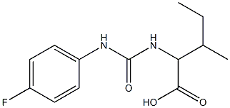 2-({[(4-fluorophenyl)amino]carbonyl}amino)-3-methylpentanoic acid Struktur