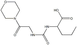 2-({[2-(morpholin-4-yl)-2-oxoethyl]carbamoyl}amino)pentanoic acid Struktur