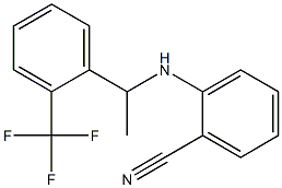 2-({1-[2-(trifluoromethyl)phenyl]ethyl}amino)benzonitrile Struktur