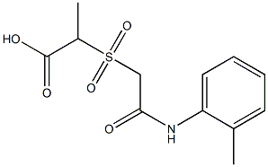 2-({2-[(2-methylphenyl)amino]-2-oxoethyl}sulfonyl)propanoic acid Struktur